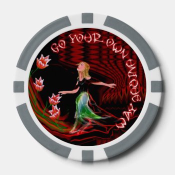 Go Your Own Unique Way Poker Chips by HorizonOfArt at Zazzle