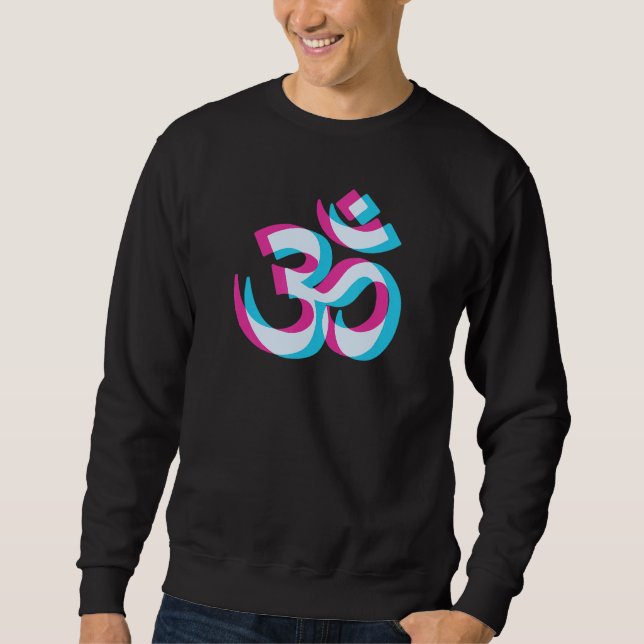 Goa Om Psytrance Rave Techno Trippy Edm Festival H Sweatshirt (Front)