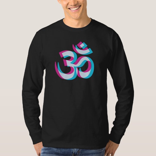 Goa Om Psytrance Rave Techno Trippy Edm Festival H T-Shirt (Front)