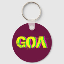Goa psychedelic keychain
