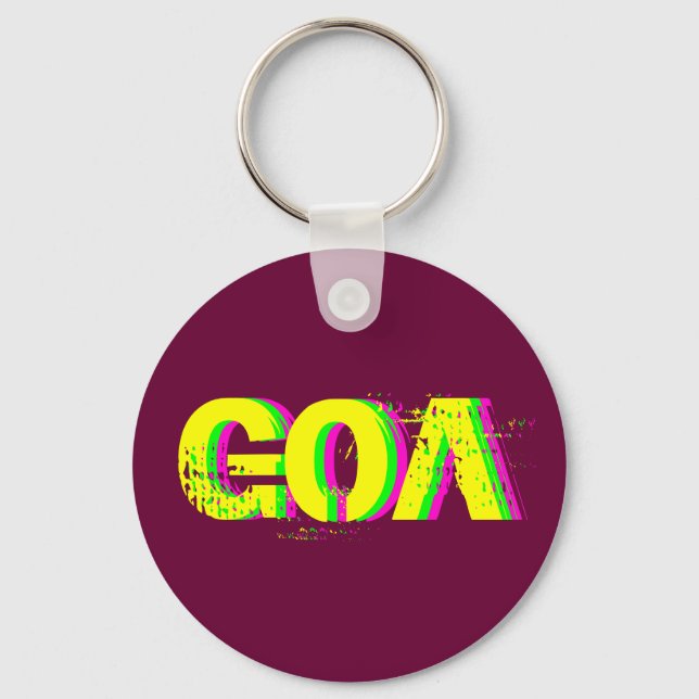 Goa psychedelic keychain (Front)