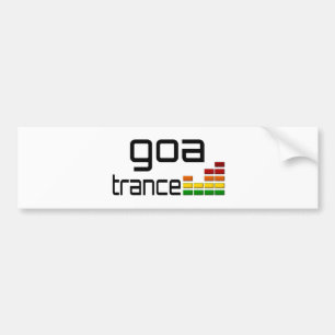 Goa Trance Music with Stereo Equalizer Bumper Sticker