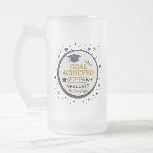 Goal Achieved Graduation Mug – 16oz (Left)