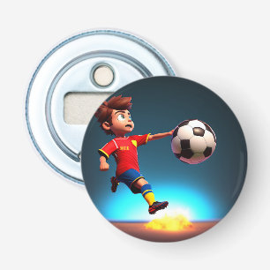 "Goal Bound: The Animated Boy's Perfect Kick" Bottle Opener