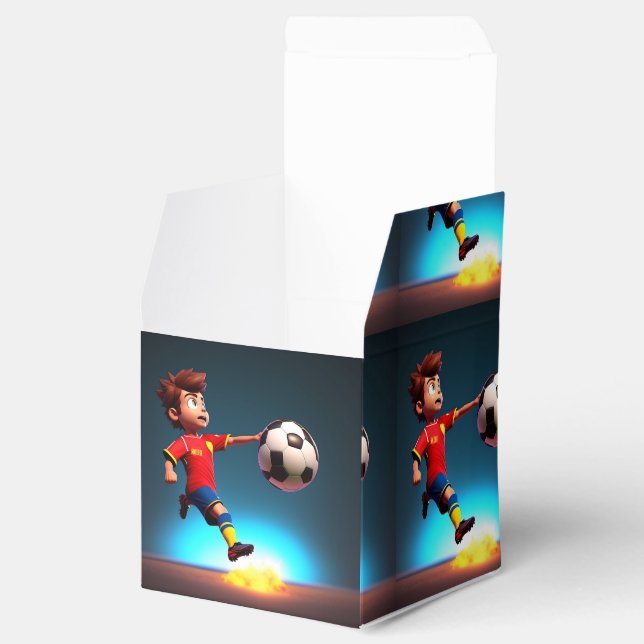 "Goal Bound: The Animated Boy's Perfect Kick" Favor Boxes (Opened)