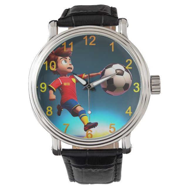 "Goal Bound: The Animated Boy's Perfect Kick" Watch (Front)