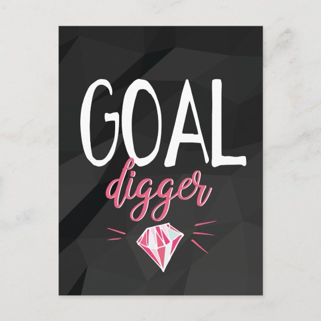 Goal Digger, Motivated Girl Postcard (Front)