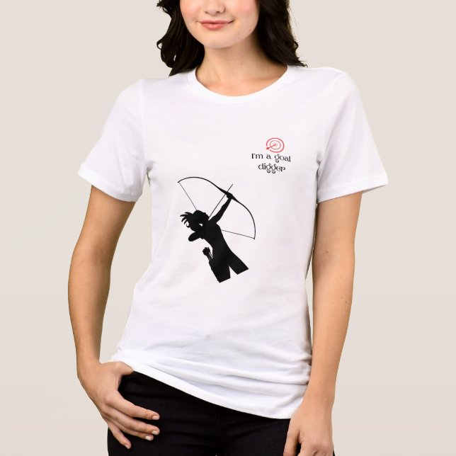 Goal Digger T-Shirt – Motivational Daisy Graphic  Tri-Blend Shirt (Front)