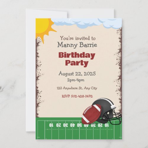 Goal Football Frenzy Birthday Party Invitation