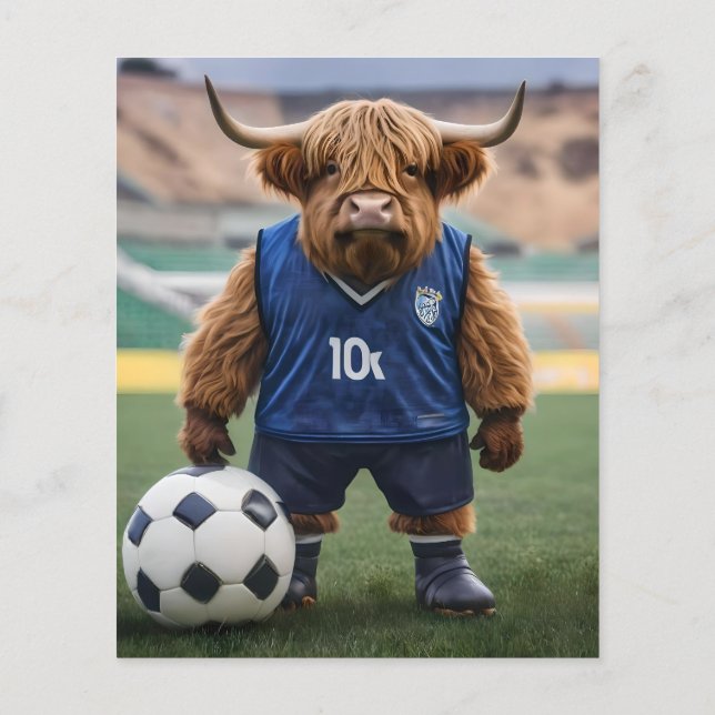 "Goal-Getter: A Highland Cow Dressed for Soccer"  Flyer (Back)