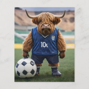 "Goal-Getter: A Highland Cow Dressed for Soccer"  Flyer