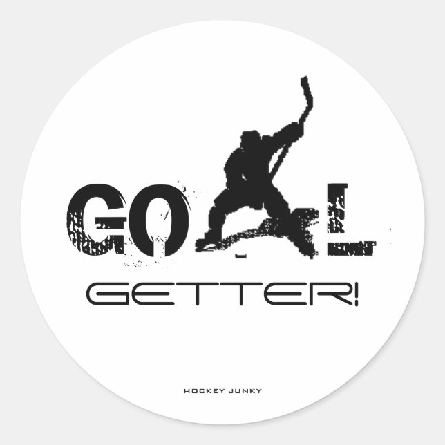 GOAL GETTER! CLASSIC ROUND STICKER (Front)