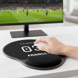 Goal Getter Custom France Soccer Desk Setup Gel Mouse Pad