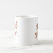 Goal Getter | Faux Rose Gold Typography Coffee Mug (Center)