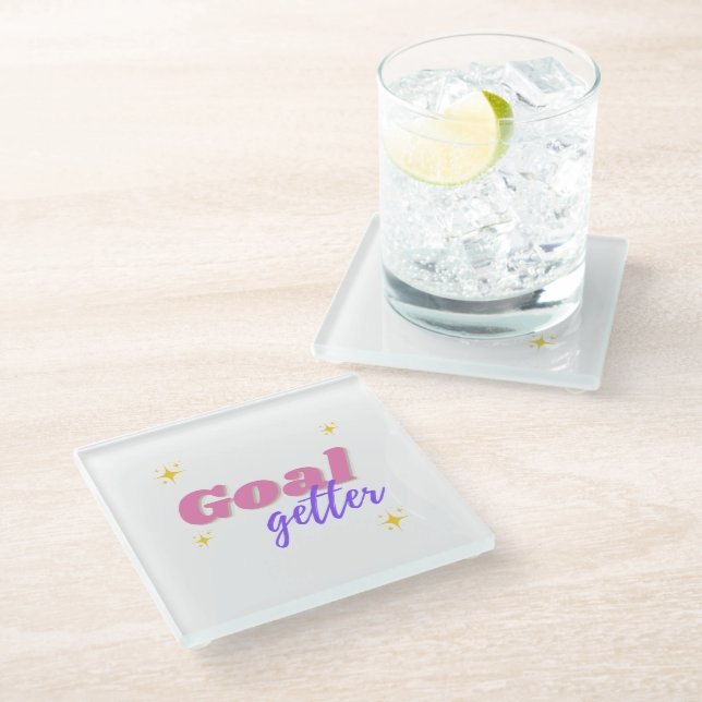 Goal Getter Glass Coaster (Angled)