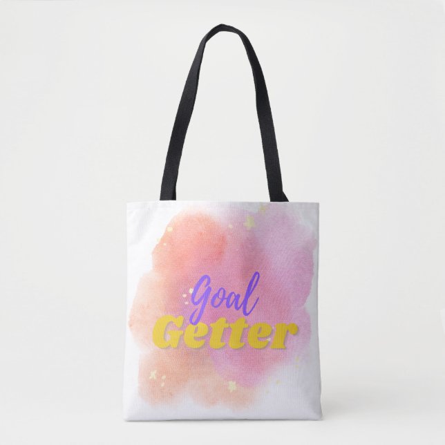 Goal Getter Motivational Tote Bag - 1A (Front)