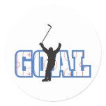 Goal Hockey Classic Round Sticker