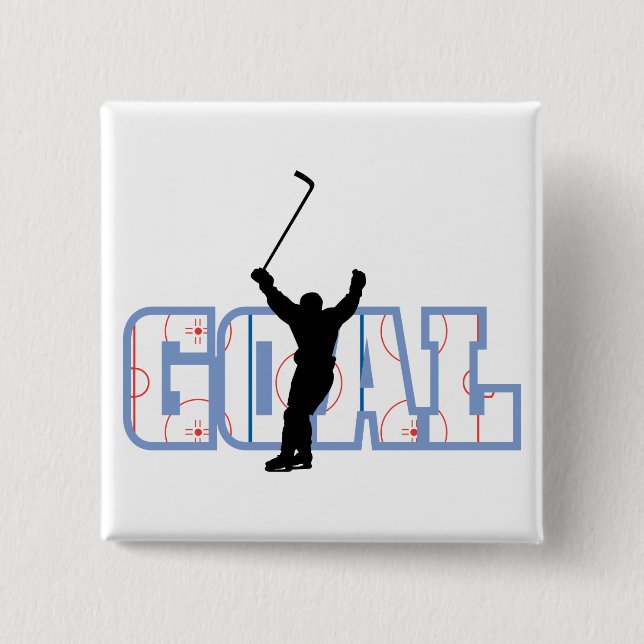 Goal - Ice Hockey Score - Sports Gifts Button (Front)