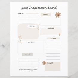 Goal Inspiration Board Planner Page 