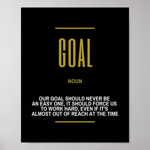 Goal Inspirational Quote On Success Poster