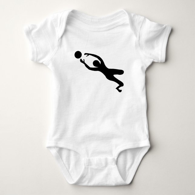 Goal Keeper - Black Baby Bodysuit (Front)