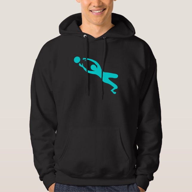 Goal Keeper - Cyan Hoodie (Front)