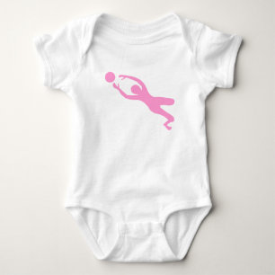 Goal Keeper - Pink Baby Bodysuit