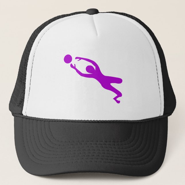 Goal Keeper - Purple Trucker Hat (Front)