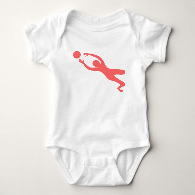 Goal Keeper - Tropical Pink Baby Bodysuit (Front)
