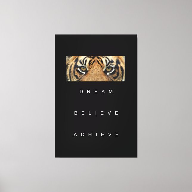 Goal Motivational Success Quotes Elegant Canvas Print (Front)
