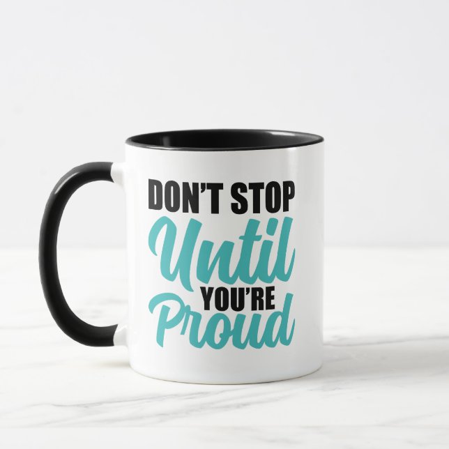 Goal-Oriented Achievement Quote Mug (Left)
