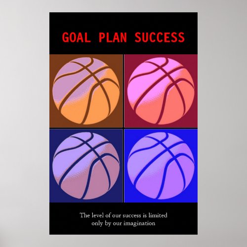 Goal Plan Success Basketball Sport Poster