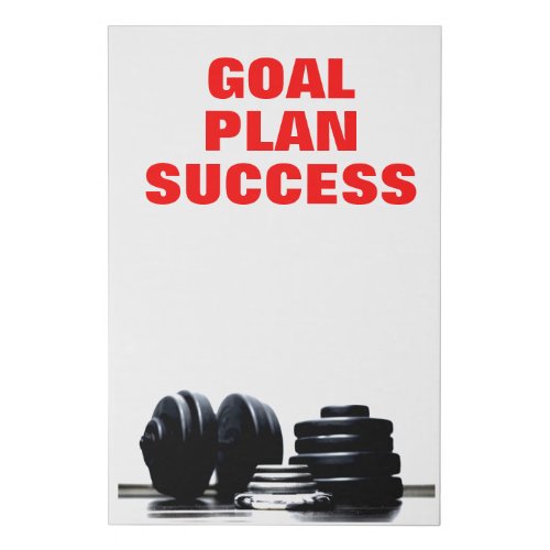 Goal Plan Success Bodybuilding Training Fitness Faux Canvas Print