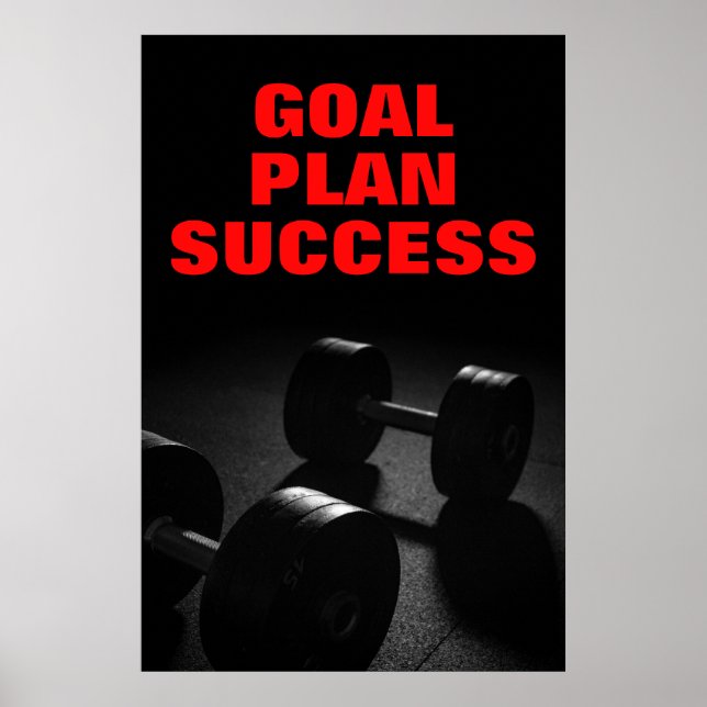 Goal Plan Success Bodybuilding Training Fitness Poster (Front)