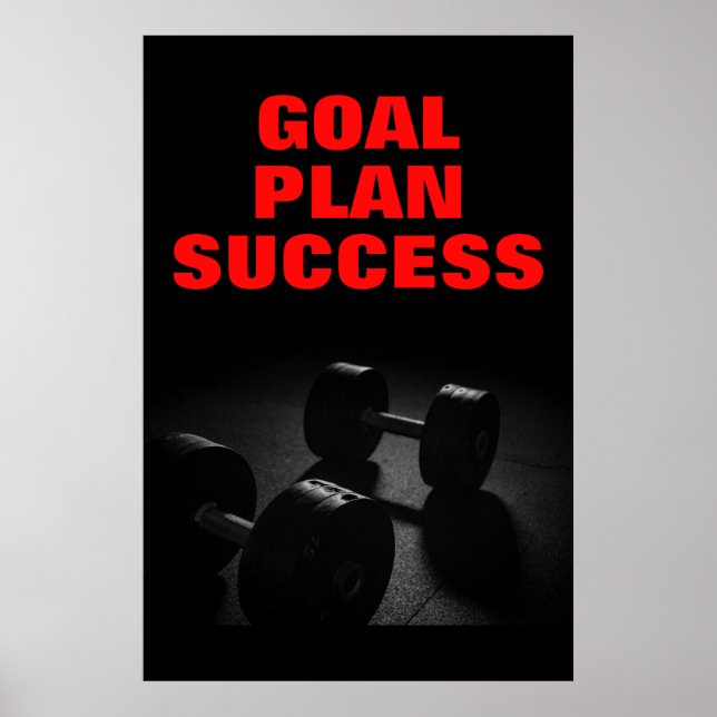 Goal Plan Success Bodybuilding Training Fitness Poster (Front)