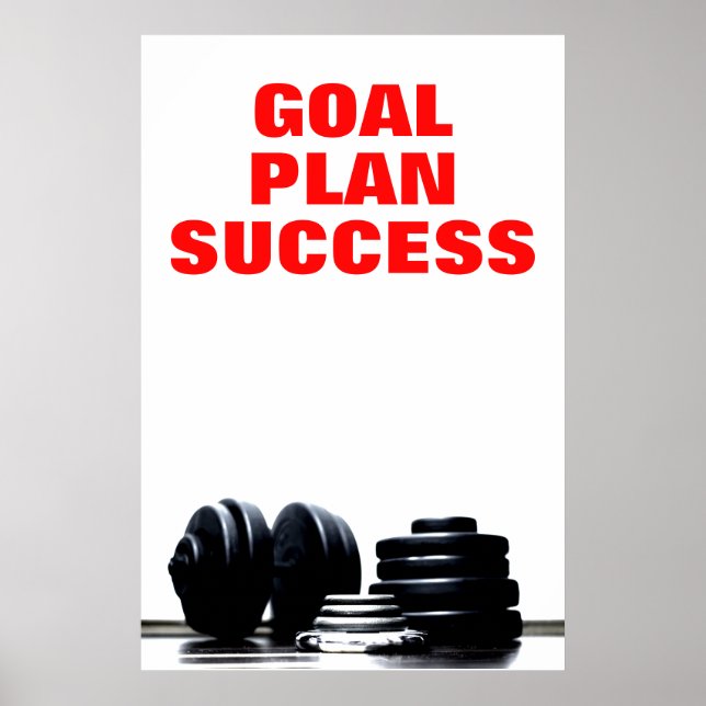 Goal Plan Success Bodybuilding Training Fitness Poster (Front)