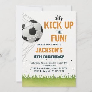 Goal Scorer Soccer Birthday Invitation