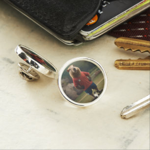 "Goal-Scoring Capybara: The Ultimate Soccer Star!" Lapel Pin