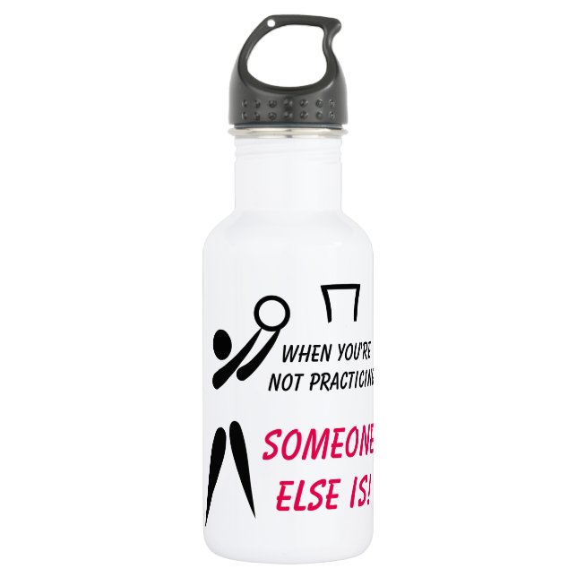 Goal Shooter Clipart And Netball Quote Stainless Steel Water Bottle (Front)