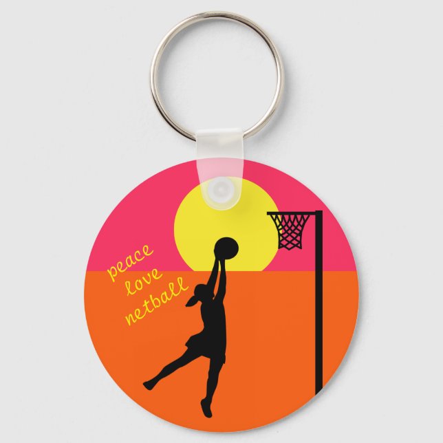 Goal Shooter Theme Netball Quote Keychain (Front)