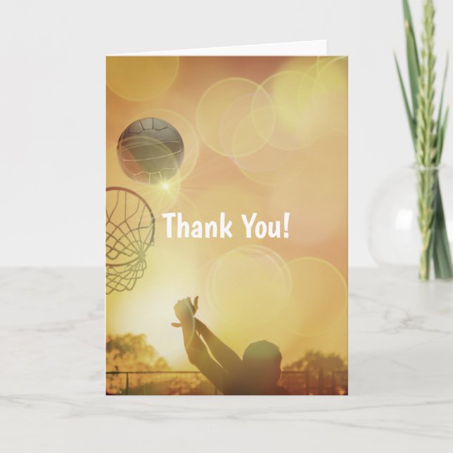 Goal Shooter Themed Netball Thank You (Front)