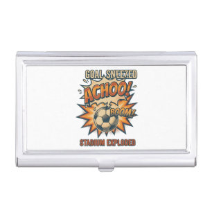 Goal Sneezed Stadium Exploded Business Card Case