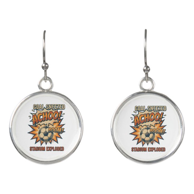Goal Sneezed Stadium Exploded Earrings (Front)