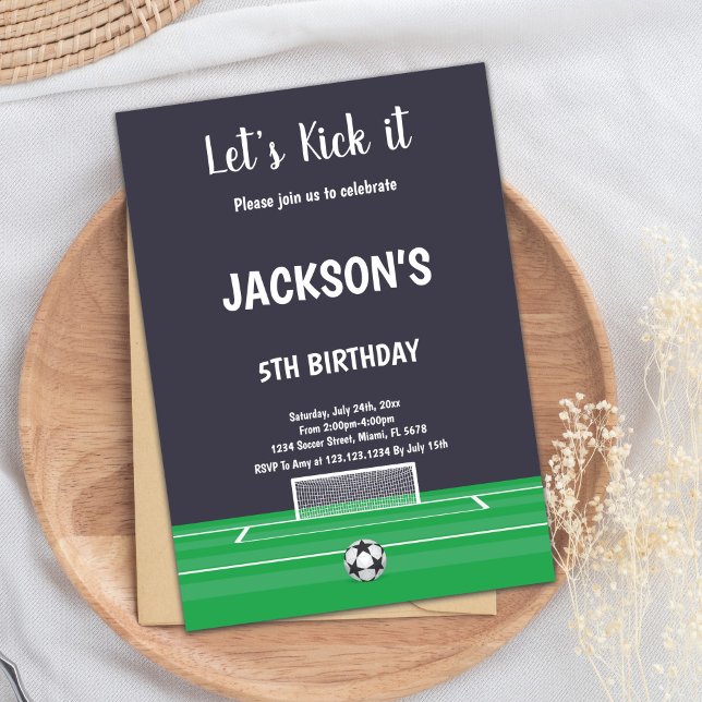 Goal! Soccer Birthday Invitation (Goal Soccer Birthday Invitations)