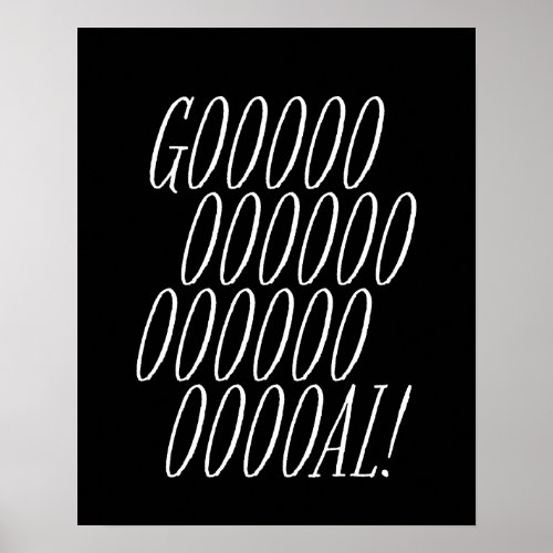 Goal soccer black and white poster