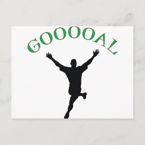 Goal _ Soccer Design says Gooooal Postcard