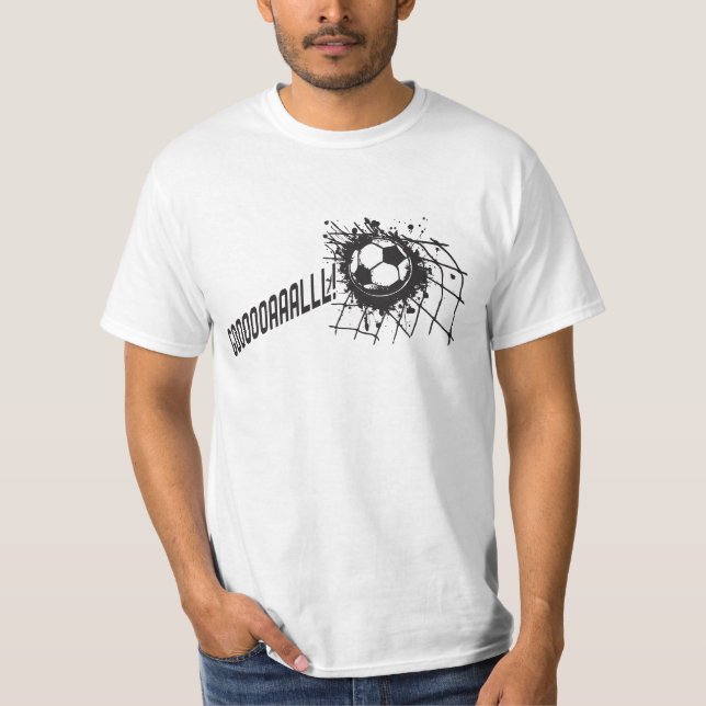 GOAL! soccer football mono scoring ball t-shirt (Front)