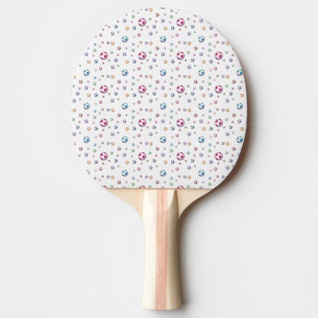 Goal Soccer Pattern Ping Pong Paddle (Front)