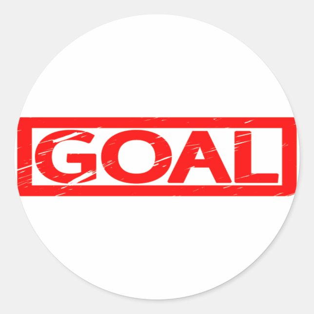 Goal Stamp Classic Round Sticker (Front)