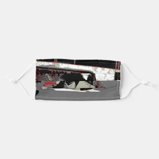 Goal Stopper - Ice Hockey Goalie Adult Cloth Face Mask (Front, Folded)